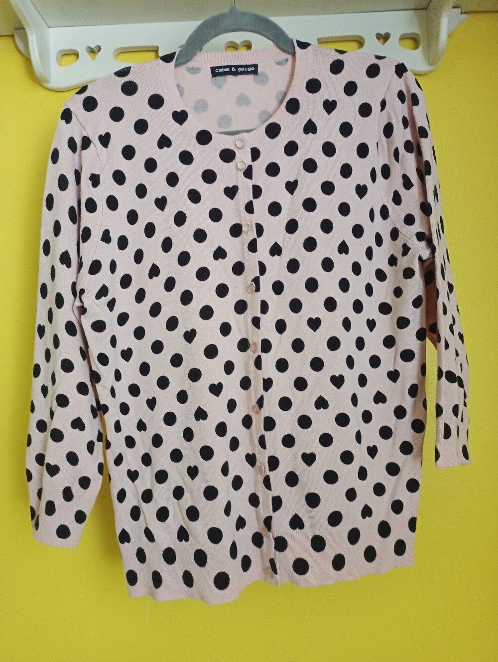 Pink Polka Dot Cardigan